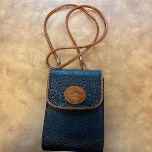 Dooney & Bourke Navy Pebbled Leather Travel Crossbody Bag